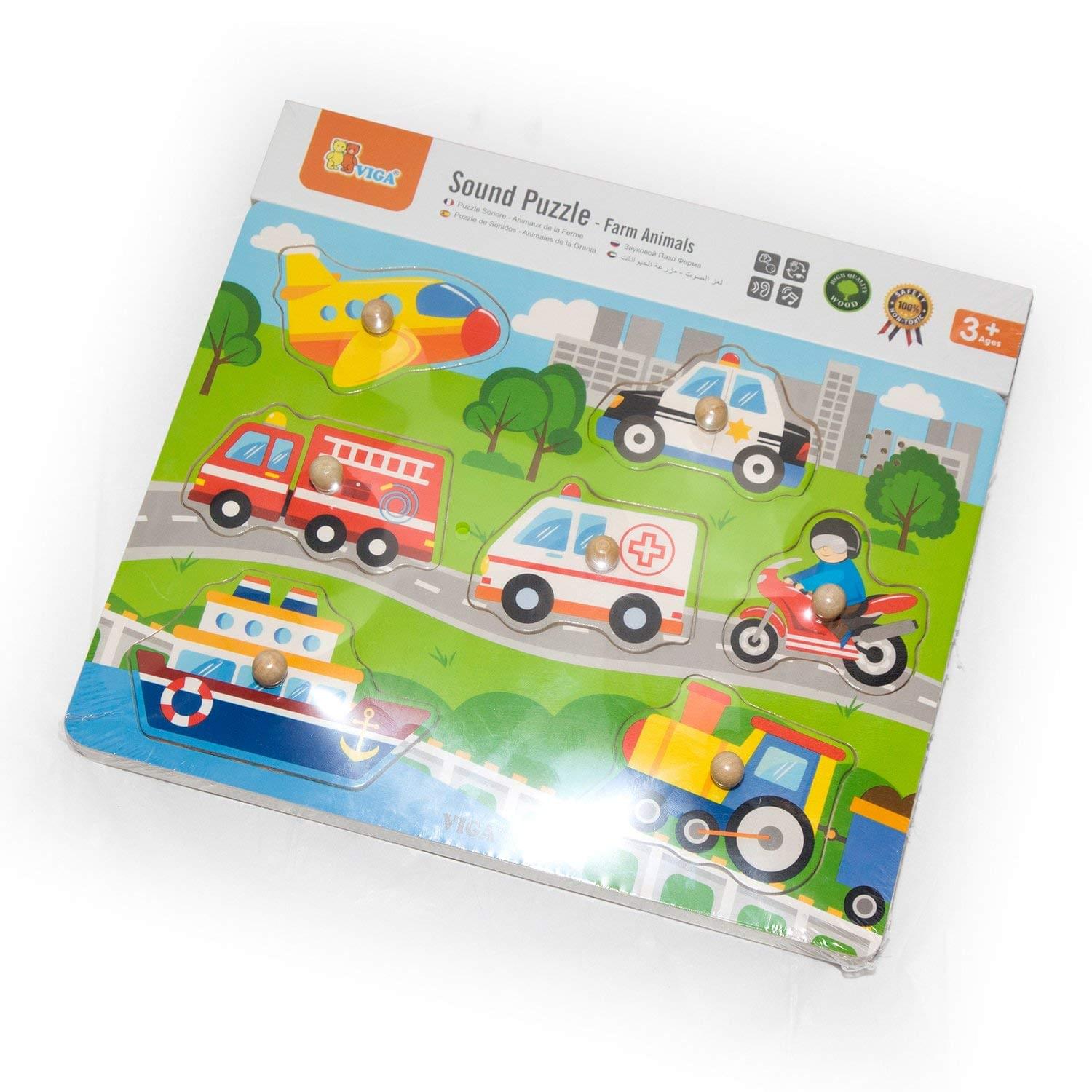 Σφηνώματα ξύλινα με ήχους Οχήματα - Image 2