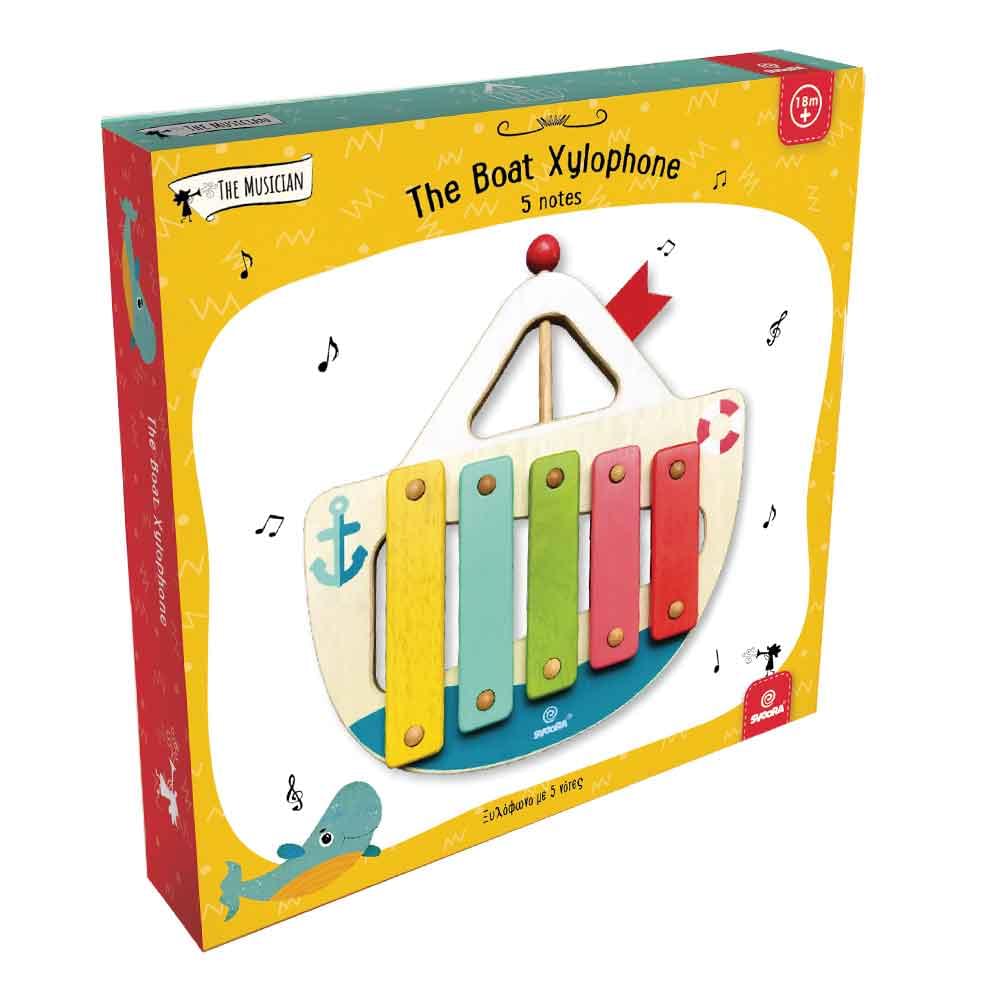 Το πρώτο μου Ξυλόφωνο Βαρκούλα, χρωματιστό, 5 Νότες - Image 2