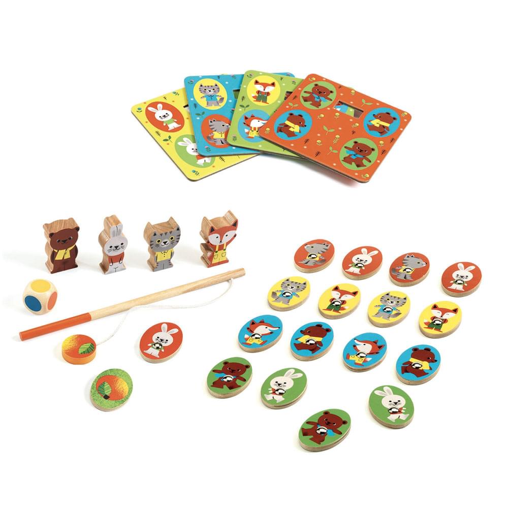 Σετ 4 ξύλινα επιτραπέζια Γκρινιάρης - Ψάρεμα - Λότο - Μέμο - Image 2