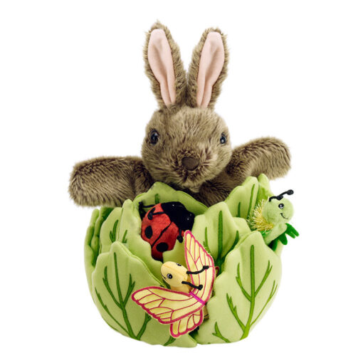 Γαντόκουκλα Rabbit in a Lettuce & 3 δαχτυλόκουκλες