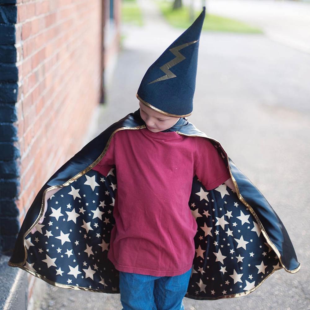 Κάπα μαύρη διπλής όψης Μάγος 4-6