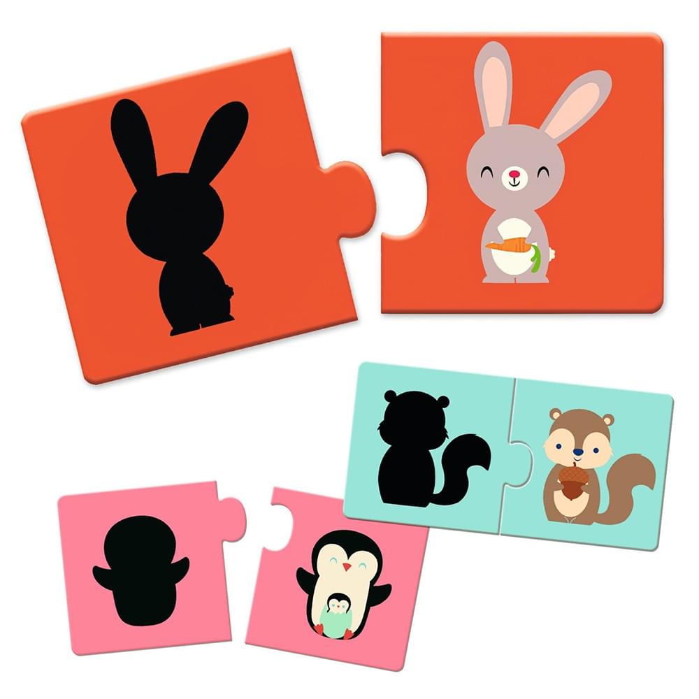 12 Παζλ με 2 κομμάτια Το ζωάκι και η σκιά του - Image 2