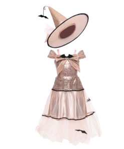 Στολή μάγισσας με στρας και καπέλο 4-6 ετών