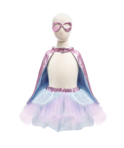 Στολή Σούπερ ηρωίδα με ροζ κάπα, τουτού και μάσκα 3-6 ετών