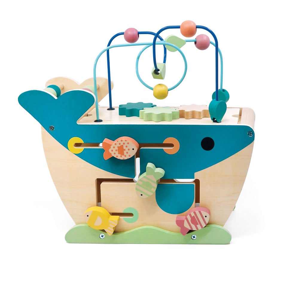 Ξύλινο παιχνίδι δραστηριοτήτων με ασκήσεις προγραφής Φάλαινα - Image 2