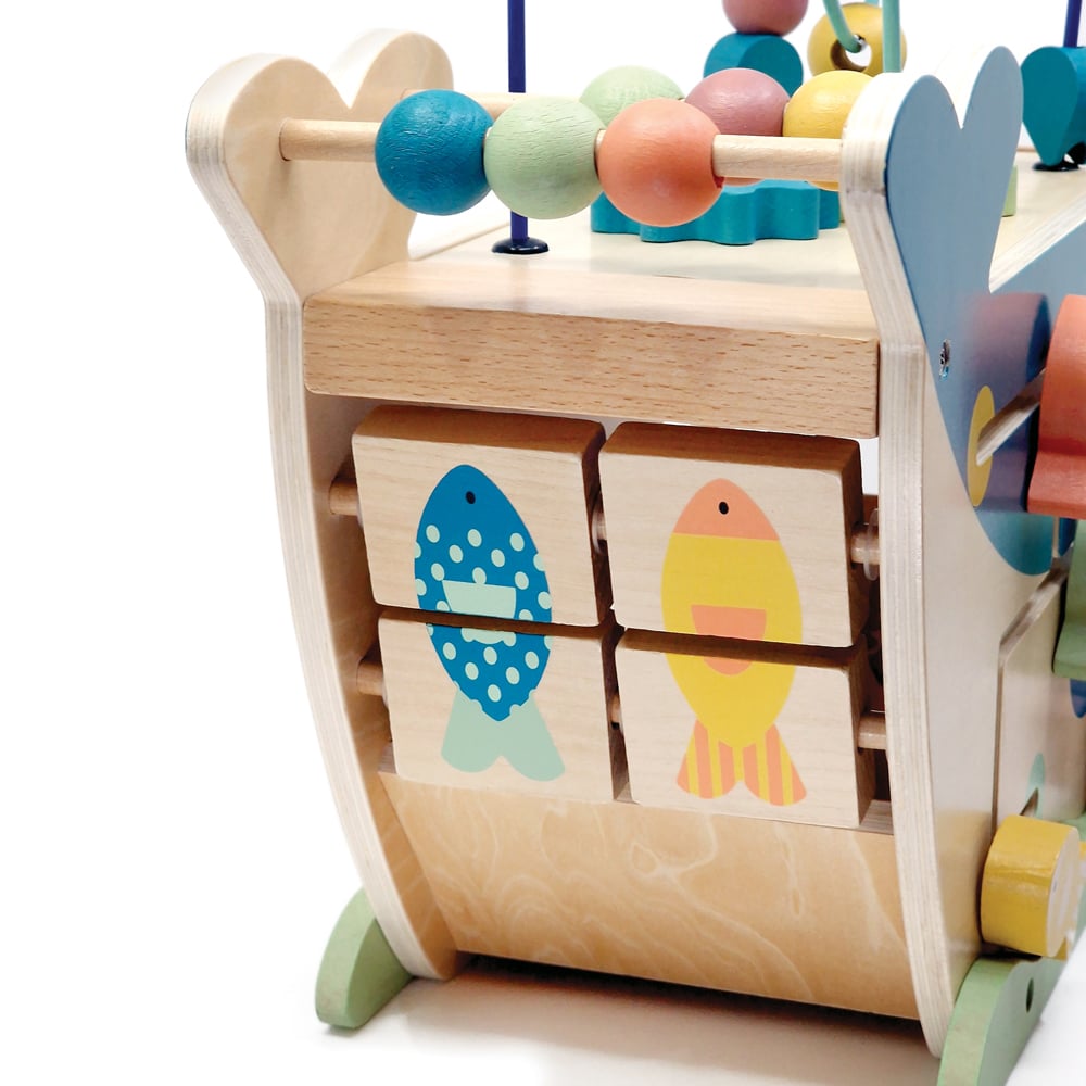 Ξύλινο παιχνίδι δραστηριοτήτων με ασκήσεις προγραφής Φάλαινα - Image 4